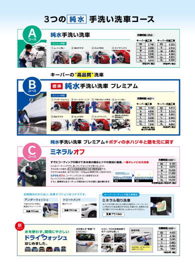 手洗い洗車ABCコース